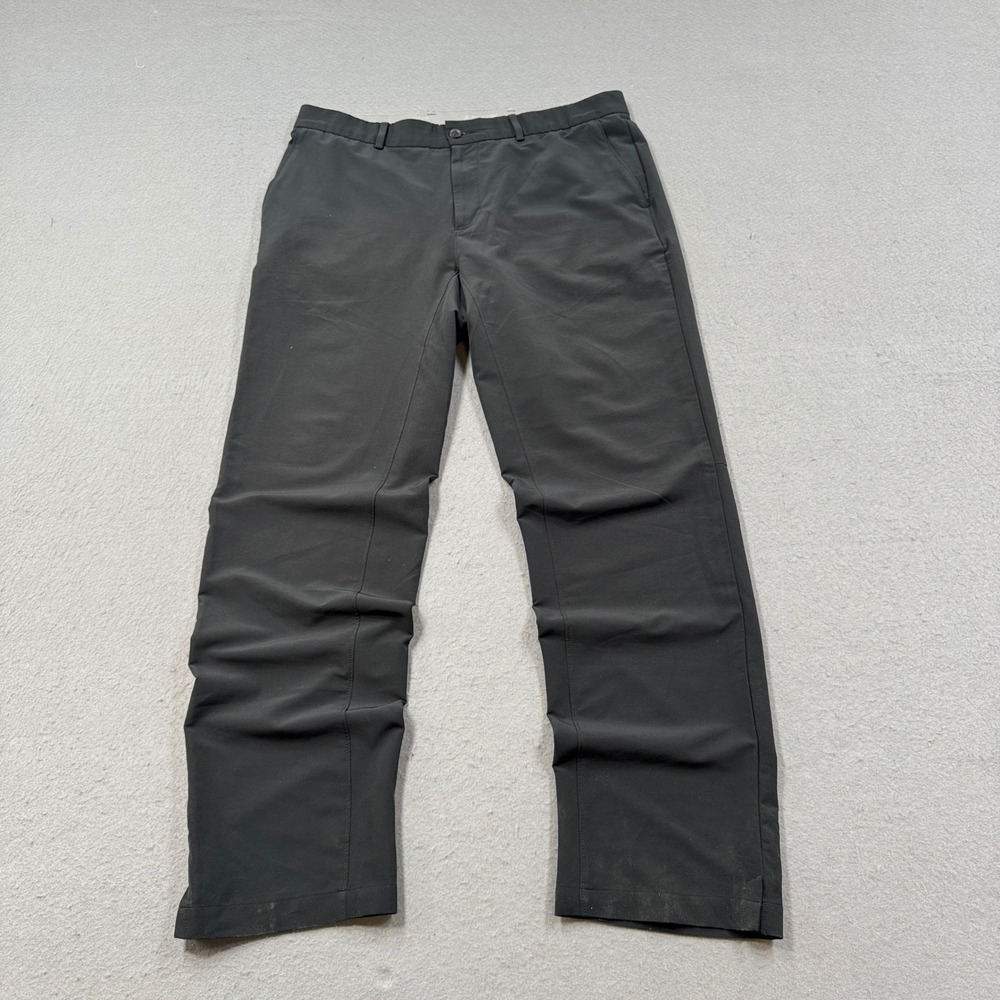 Nike Golf Pants Men's 34x32 Black Dri-FIT Elastic Waist Flat Front Activewear